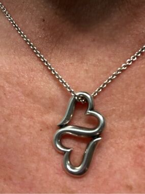 James Avery Retired Silver Heart Necklace Pendant lncludes 925 Chain 18”
